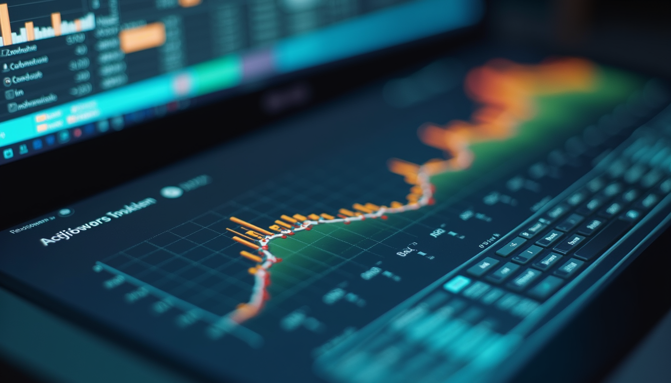 Draufsicht auf ein Daten-Dashboard in Excel