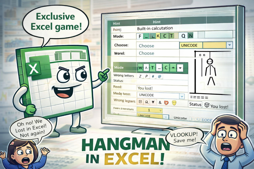 The Hangman Game in Excel: Build It + Play It