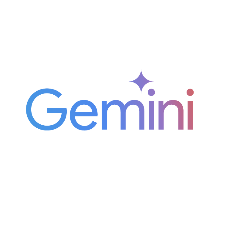 Gradijentni tekstualni logo "Gemini" s ljubičastom zvijezdom iznad slova "i" na bijeloj pozadini, prenosi moderan i tehnološki napredan osjećaj.