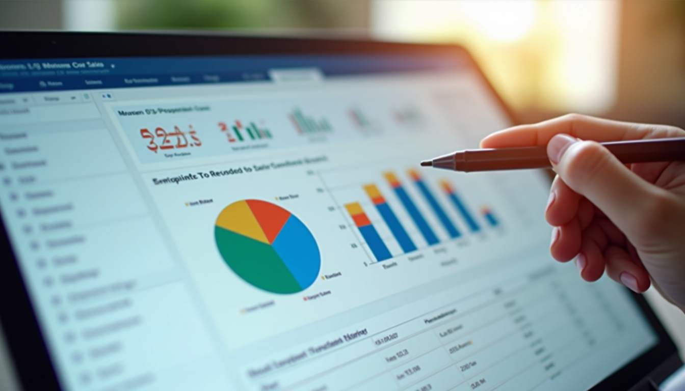 Augenhöhenansicht eines Power BI-Berichts mit Verkaufsdaten